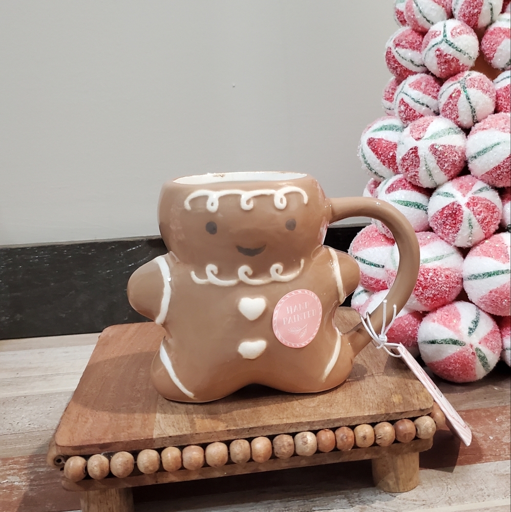 Pastel Gingerbread Man Mug-NWT